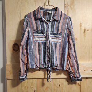 Harper Heritage‎ Button Front Tied Top Women's Medium